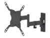 Manhattan TV & Monitor Mount, Wall, Full Motion, 1 screen, Screen Sizes: 13-42', Black, VESA 75x75 to 200x200, Max 20kg, Tilt & Swivel with 3 Pivots, Lifetime Warranty