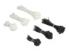 Delock Cable tie assortment box 600 pieces Sort Hvid