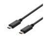 DELTACO USBC-2001 USB Type-C kabel 1m Sort