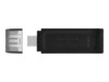 Kingston DataTraveler 70 64GB USB-C 3.2 Gen 1 USB stick Sort