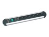 Bachmann PRIMO CLASSIC Stikdåse 6-stik 16A Sort Sølv 1.8m