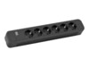 Bachmann PRIMO 2 Stikdåse 6-stik Sort 2m