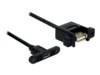 Delock Panel-mount USB-kabel 1m Sort