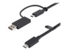 StarTech.com 3ft (1m) USB C Cable w/ USB-A Adapter Dongle, Hybrid 2-in-1 USB C Cable w/ USB-A | USB-C to USB-C (10Gbps/100W PD), USB-A to USB-C (5Gbps), USB-A Host to USB-C DisplayLink Dock - Ideal for Hybrid Dock (USBCCADP) USB Type-C kabel 1m Sort