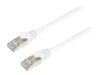 Prokord CAT 6a Kabel med afskærmning med folie og kobberfletning (SFTP 50cm Netværkskabel Hvid