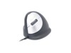 R-Go HE Mouse Ergonomisk mus, Medium (165-195mm), Venstre, Med kabel Kabling Sort Sølv