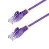 StarTech.com 2.5m Purple Slim CAT6 Ethernet Cable, Snagless, 28AWG, LSZH CAT 5/5e/6 Ikke afskærmet parsnoet (UTP) 2.5m Patchkabel Purple