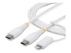 StarTech.com 2M-U2-LNTC-CABLE USB-C to USB-C to USB-C USB-C 2m 2m Hvid Hvid