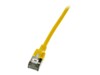 LogiLink SlimLine CAT 6a SSTP, PiMF 1m Patchkabel Yellow RAL 1021