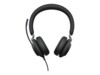 Jabra Evolve2 40 SE UC Stereo Kablet Høretelefoner Sort