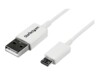 StarTech.com 3.3 ft. (1 m) USB to Micro USB Cable - USB 2.0 A to Micro B - White - Micro USB Cable (USBPAUB1MW) USB-kabel 1m Hvid