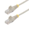 StarTech.com 2.5m Slim LSZH CAT6 Ethernet Cable, 10 Gigabit Snagless RJ45 100W PoE Patch Cord, CAT 6 10GbE UTP Network Cable w/Strain Relief, Grey, Fluke Tested/ETL, Low Smoke Zero Halogen - Category 6 - 28AWG (N6PAT250CMGRS) CAT 6 2.5m Patchkabel Grey