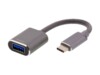 DELTACO USB-C adapter 11cm Grå
