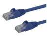 StarTech.com 1.5m CAT6 Cable - Blue Snagless CAT 6 Wire - 100W RJ45 UTP 650MHz Category 6 Network Patch Cord UL/TIA (N6PATC150CMBL) CAT 6 Ikke afskærmet parsnoet (UTP) 1.5m Patchkabel Blå
