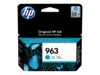HP 963 Cyan Original Cyan