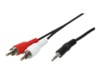 LogiLink Audiokabel 1.5m Sort