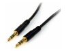 StarTech.com 6 ft Slim 3.5mm Stereo Audio Cable - M/M - 3.5mm Male to Male Audio Cable for your Smartphone, Tablet or MP3 Player (MU6MMS) Audiokabel 1.8m Sort