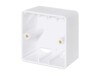 Surface Mount Pattress Box for Wall Plates, For Faceplate Models 771900 and 771917 from Intellinet Network Solutions, 80 x 80 x 45 mm, Signal White RAL9003
