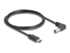DeLOCK 24 pin USB-C (kun strøm) (male) - Strøm DC jackstik 5,5 mm (ID: 2,1 mm) (male) Sort 1.5m Strømkabel