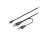 M-CAB USB-kabel 60cm Sort