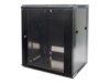 Intellinet Network Cabinet, Wall Mount (Standard), 9U, Usable Depth 260mm/Width 510mm, Black, Flatpack, Max 60kg, 19', Metal & Glass Door, Back Panel, Removeable Sides,Suitable also for use on desk or floor,19',Parts for wall install (eg screws/rawl plugs