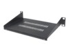Intellinet Cantilever Shelf, 1U, 150mm Depth, Vented, Black Rackhylde Sort