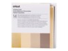 Cricut Neutrals Sampler Skær væk-kortsæt Grå Hvid Holographic gold Kakifarvet Fløde