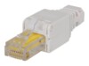Intellinet RJ45 Modular Plug, Toolless Connector, Cat5/5e/6, 22-26 AWG solid and stranded UTP cables CAT 6 Ikke afskærmet parsnoet (UTP) Netværk-konnektor Grey