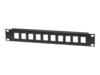 Intellinet Patch Panel, Blank, 10', 1U, 10-Port, Black Tomt panel Sort