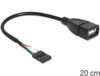 Delock USB intern til ekstern kabel 20cm