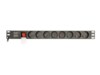 EnerGenie EG-PDU-014-F Strømfordelingsenhed 8-stik 16A Sort 3m