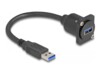 Delock USB forlængerkabel 20cm Sort