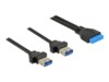 Delock USB-kabel 80cm Sort