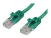 StarTech.com 1m Green Cat5e / Cat 5 Snagless Patch Cable CAT 5e Ikke afskærmet parsnoet (UTP) 1m Patchkabel Grøn