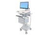 Ergotron StyleView Vogn med hjul LCD-display/tastatur/mus/CPU/notebook/kamera/scanner Op til 24'