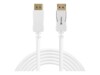 Sandberg 20 pin DisplayPort han -> 20 pin DisplayPort han 2 m Hvid