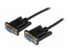 StarTech.com 1m Black DB9 RS232 Serial Null Modem Cable F/F - DB9 Female to Female - 9 pin RS232 Null Modem Cable - 1 meter, Black Nulmodem-kabel 1m Sort