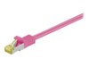 goobay CAT 7 SFTP, PiMF 50cm Patchkabel Magenta