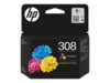 HP 308 Gul Cyan Magenta 120 sider Blæk