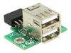 Delock USB Pin Header female > 2 x USB 2.0 Type-A female - up USB-adapter