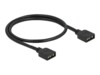 Delock RGB LED-kabel 30cm Sort