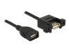 Delock USB-kabel 1m Sort