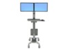 Ergotron Neo-Flex Dual WideView WorkSpace Vogn med hjul LCD-display/tastatur/mus/CPU/scanner Op til 22'