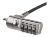 StarTech.com 6.5ft (2m) Laptop Cable Lock, 4 Digit Combination Laptop/Desktop Security Cable Lock for K-Slot Devices/Computers/Monitors, Portable Anti-Theft Vinyl Coated Steel Cable Lock - K Slot Laptop Lock (LTLOCK4D) Sikkerhedskabelslås