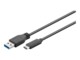goobay USB Type-C kabel 15cm Sort