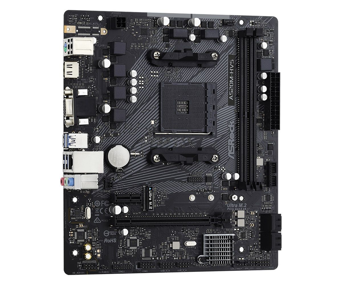 ASRock A520M-HVS Micro-ATX AM4 AMD A520