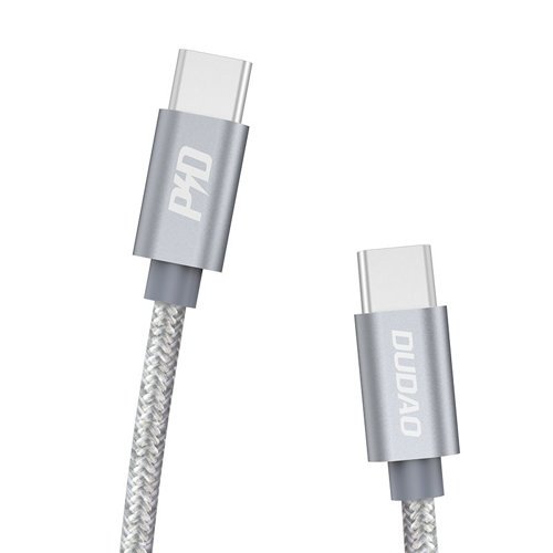 DUDAO Kabel USB USB-C - 1 m Szary 80080 USB-C to USB-C 1m Grå