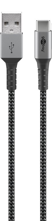 Goobay 64656 USB-C to USB-A 1m Sort