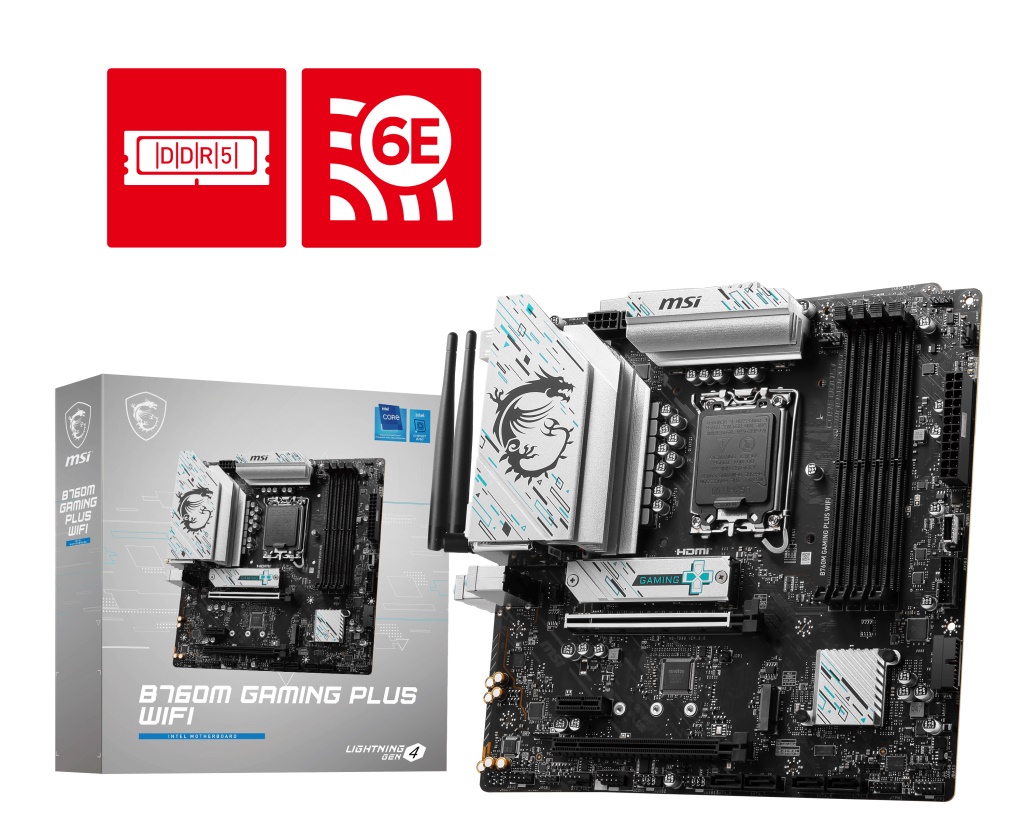 MSI B760M GAMING PLUS WIFI Micro-ATX LGA1700 sokkel Intel B760