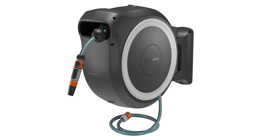 Gardena Akku-Wand-Schlauchbox PowerRoll XXL 18V Set weiß 40 m